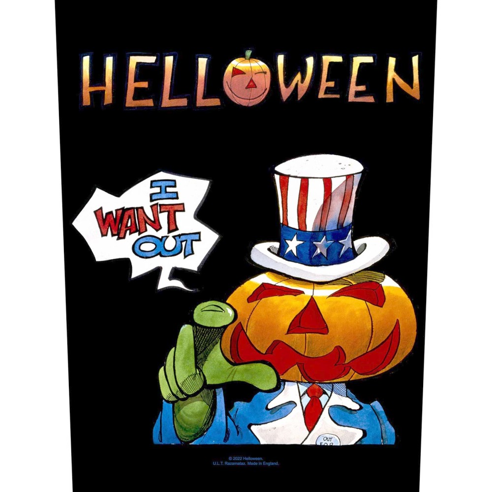 Helloween - I Want Out Rugpatch - Zwart
